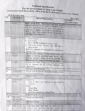 Specification for Required Jeep / 4WD (Page1)
